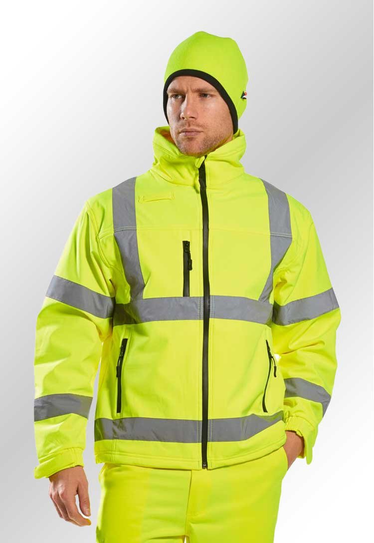 Hi - Vis Classic Softshell Jacket (3L) S424 - The Work Uniform Company