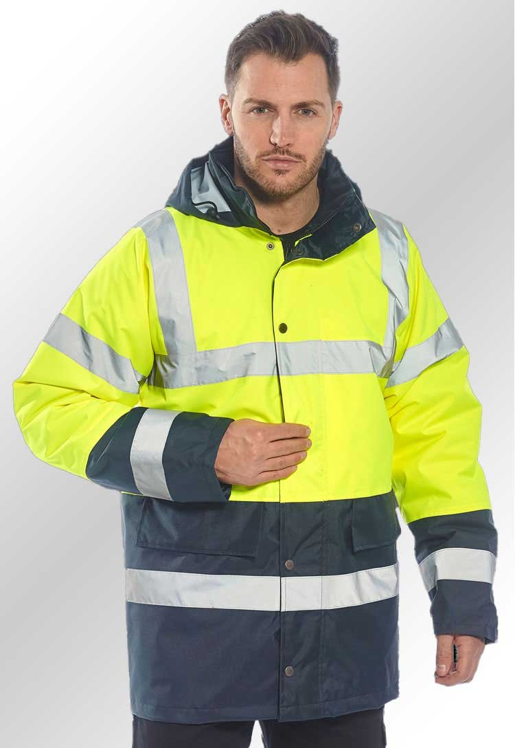 Hi Vis Contrast Traffic Jacket S466 - The Work Uniform Company
