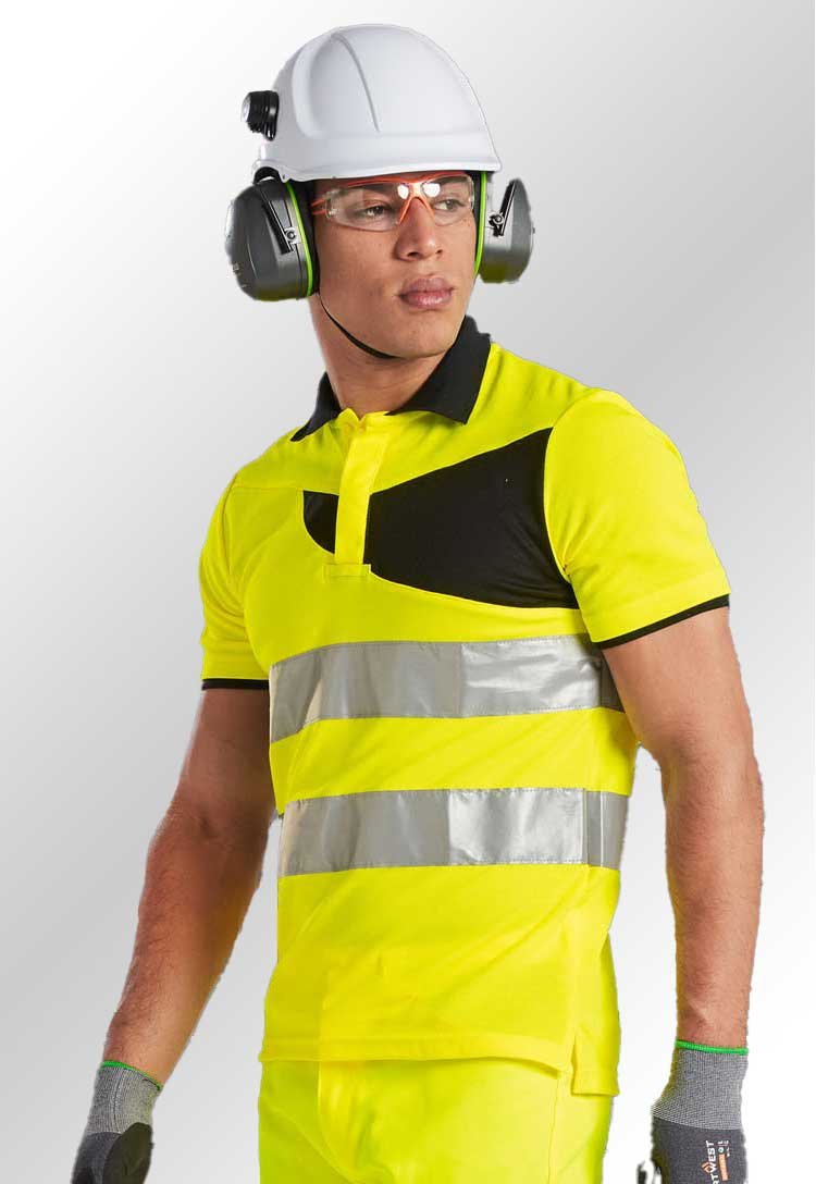 PW2 Hi - Vis Cotton Comfort Polo Shirt S/S PW212 - The Work Uniform Company