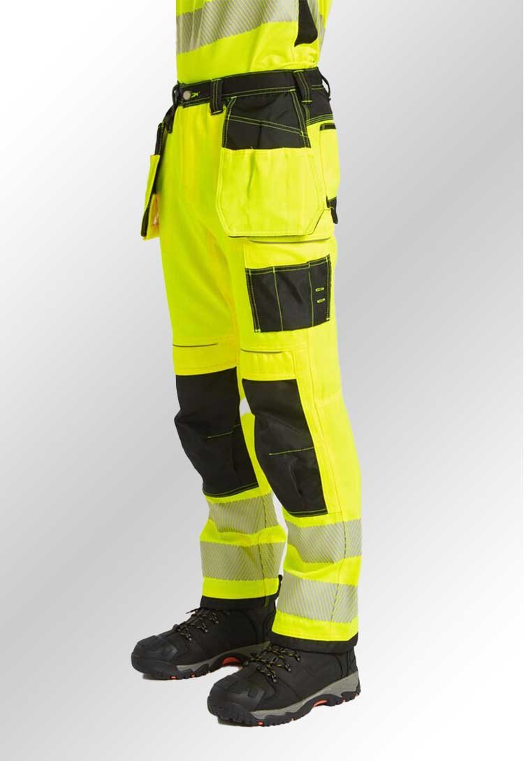 PW3 Hi - Vis Holster Pocket Work Trousers - The Work Uniform Company