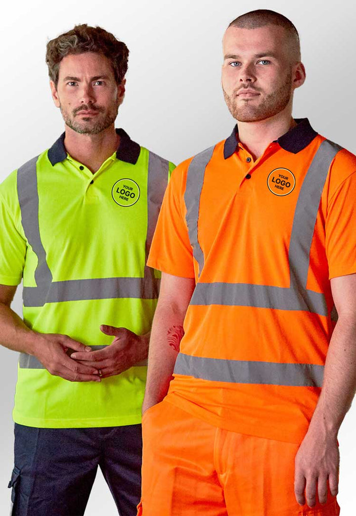 Hi Visibility Polo RX710 - Bundle of 8 with Free Logos - The Work Uniform Company