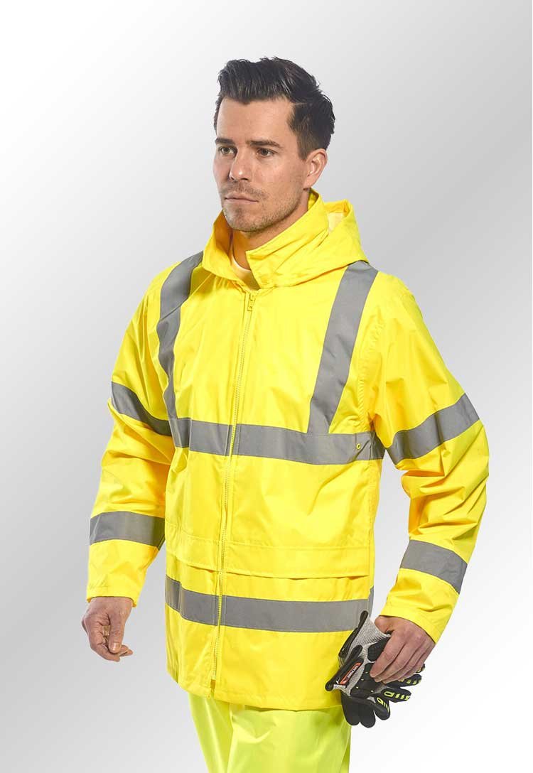 Hi Vis Rain Jacket H440 - The Work Uniform Company