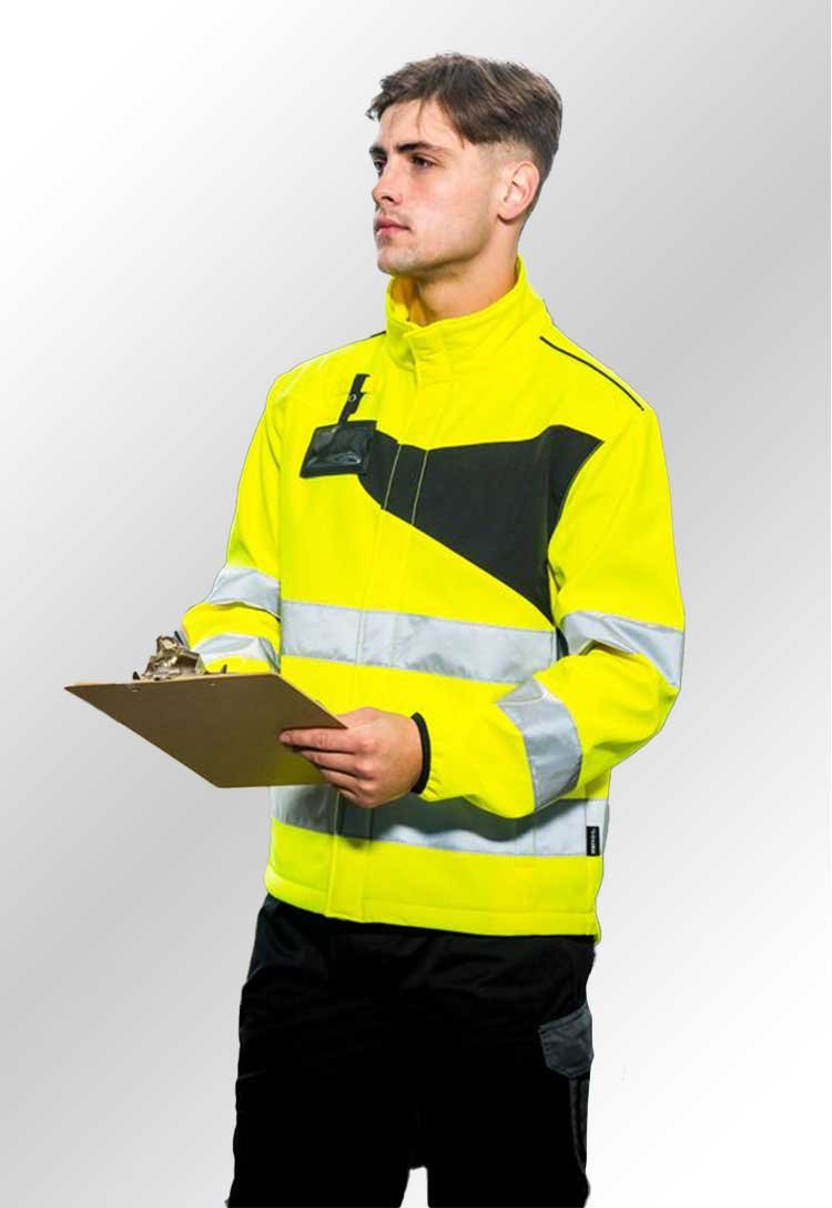 PW2 Hi - Vis Softshell (2L) PW275 - The Work Uniform Company