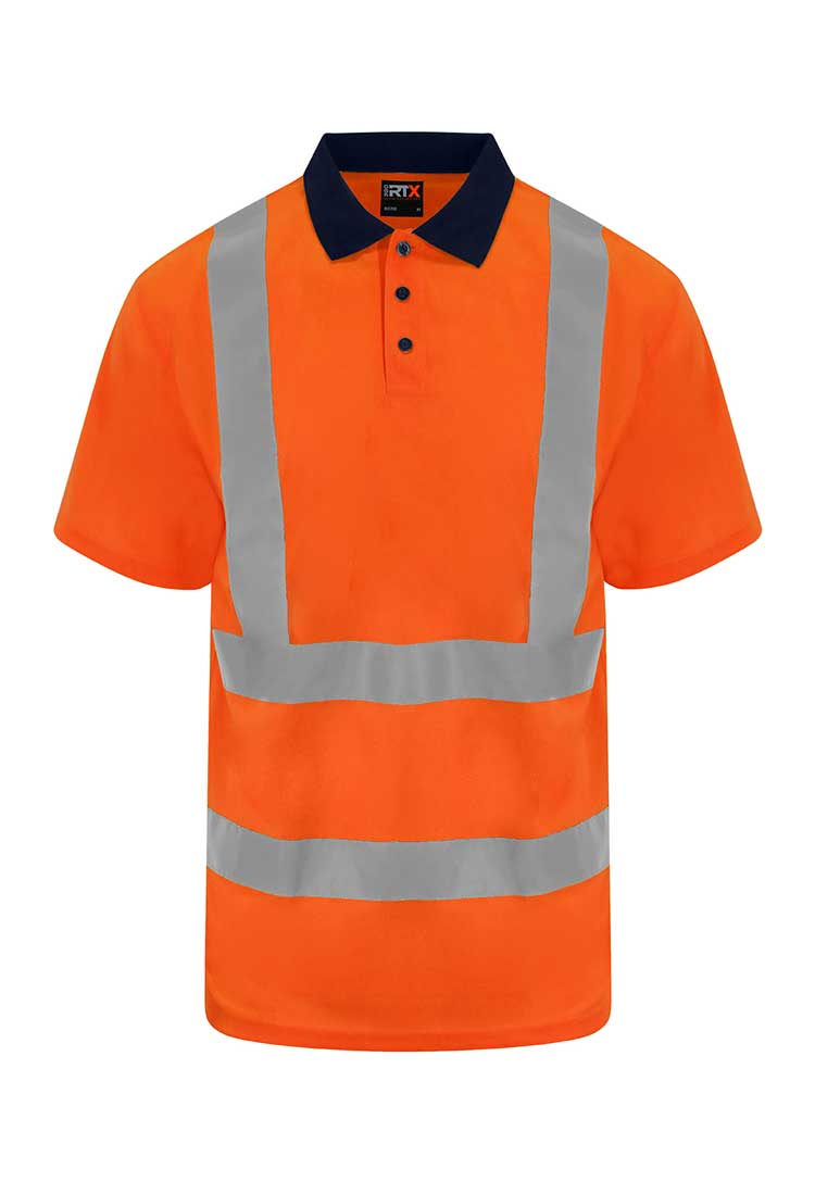 Hi Visibility Polo RX710 - Bundle of 8 with Free Logos - The Work Uniform Company
