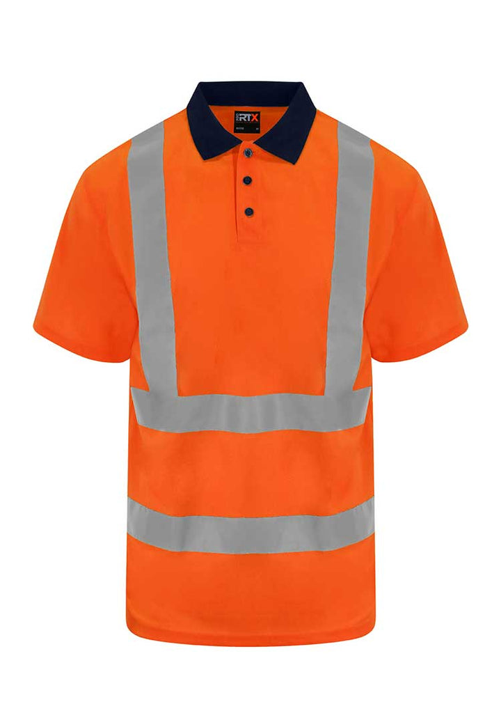 Hi Visibility Polo RX710 - Bundle of 8 with Free Logos - The Work Uniform Company