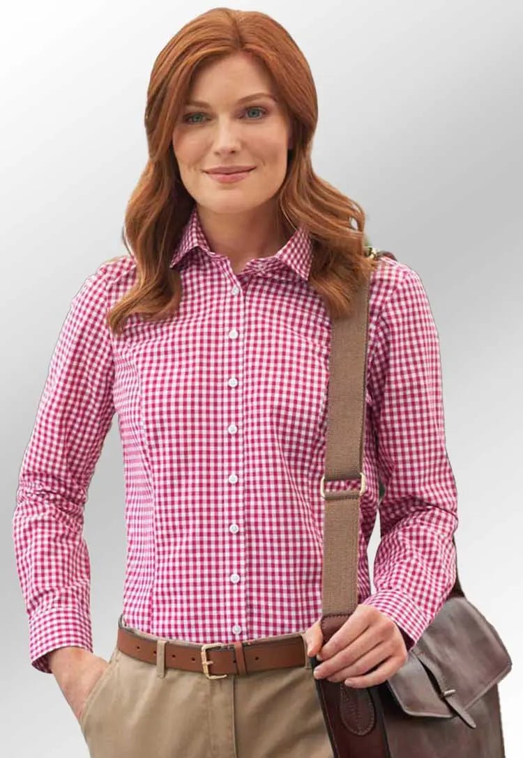 Kansas Ladies Check Shirt - The Work Uniform Company