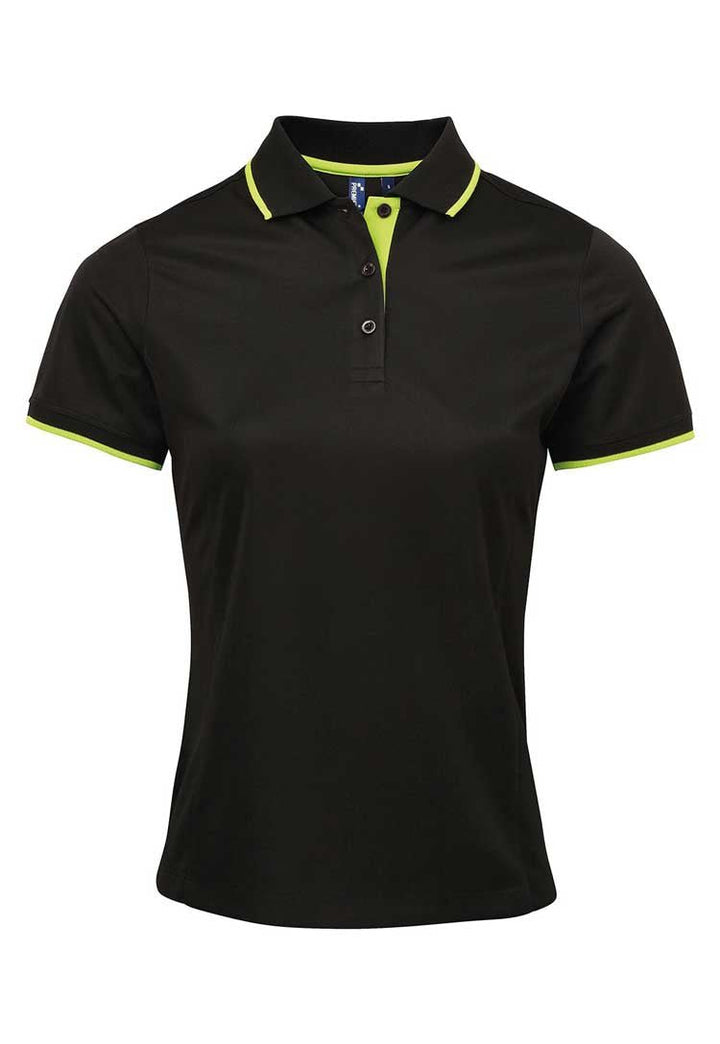 Women's Contrast Coolchecker® Polo PR619 - The Work Uniform Company