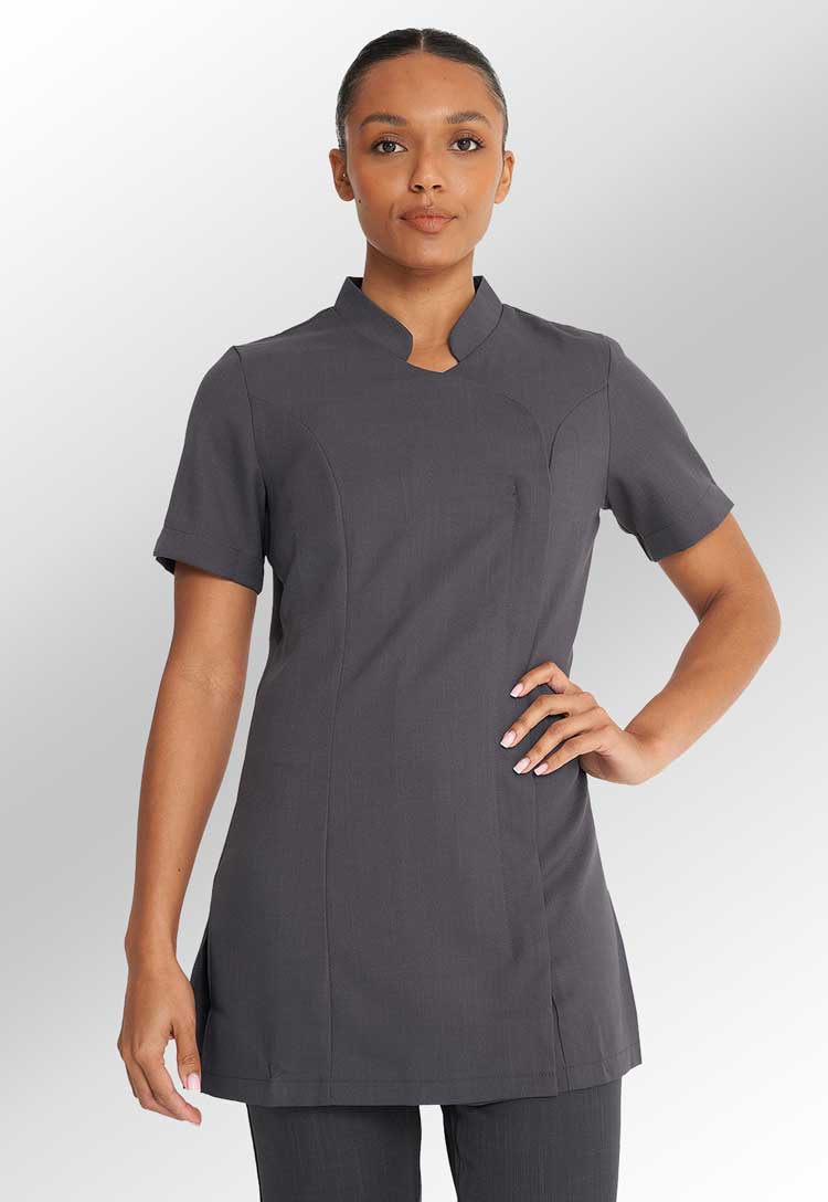 Lea Mandarin Collar Tunic - The Work Uniform Company