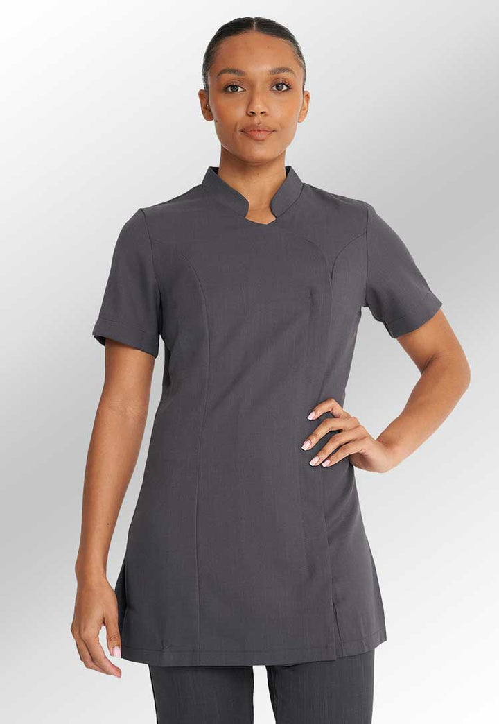 Lea Mandarin Collar Tunic - The Work Uniform Company