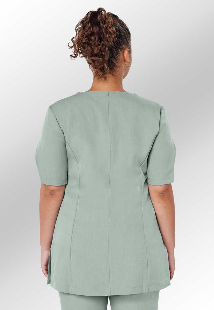 Louise Wrap Over V Neckline Tunic - The Work Uniform Company