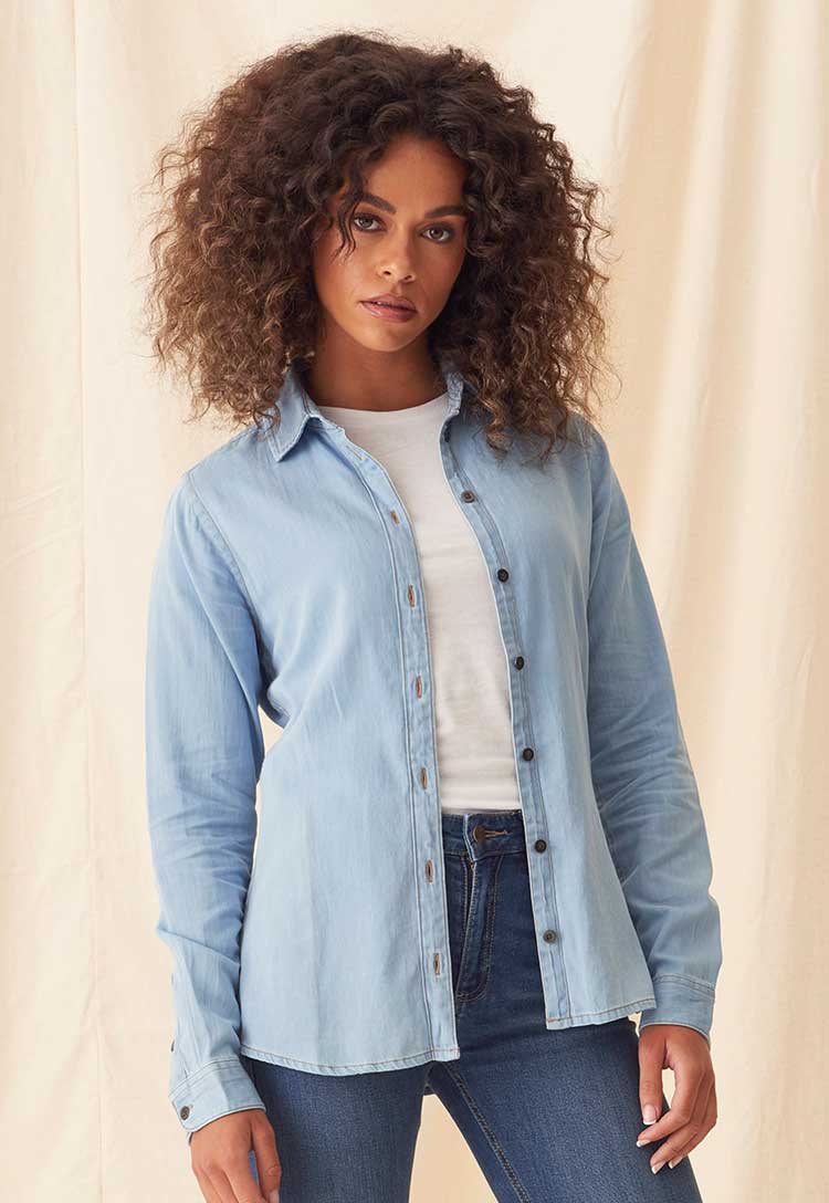 Women's Lucy Denim Shirt - The Work Uniform Company