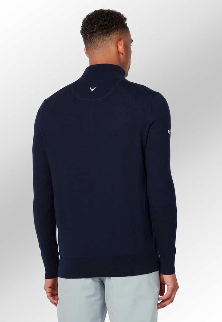 Ribbed ¼ Zip Merino Golf Sweater CW075 - The Work Uniform Company