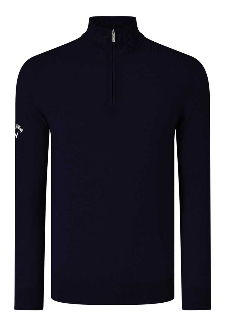 Ribbed ¼ Zip Merino Golf Sweater CW075 - The Work Uniform Company