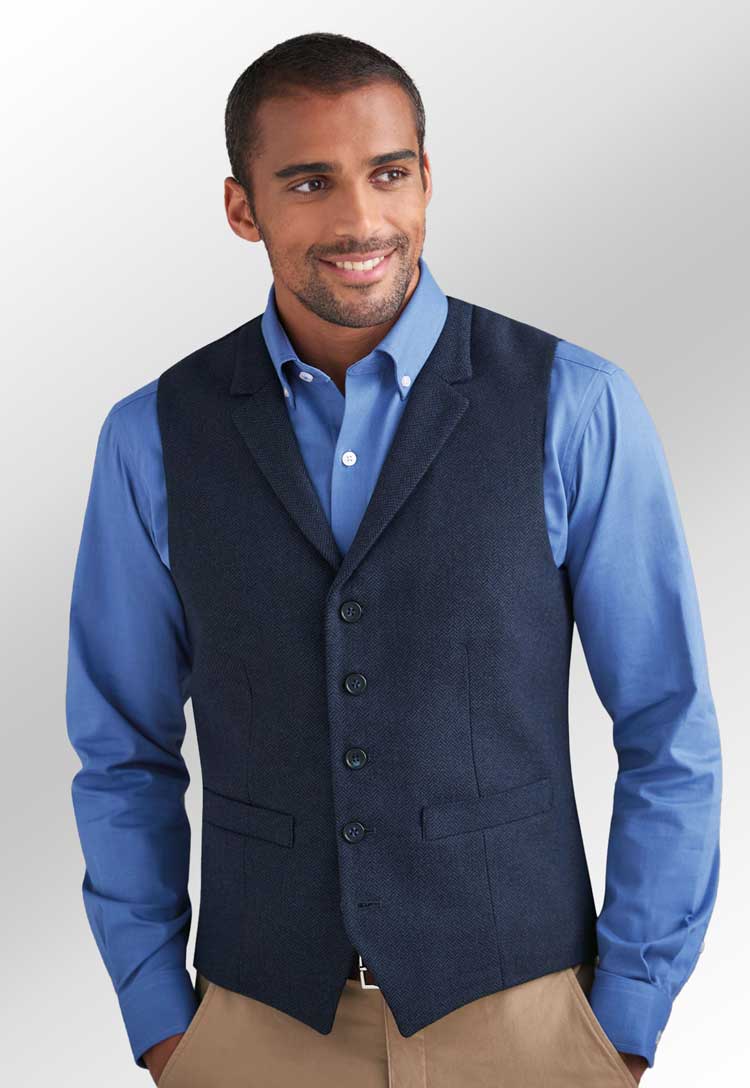 Memphis Men's Tweed Waistcoat - The Work Uniform Company