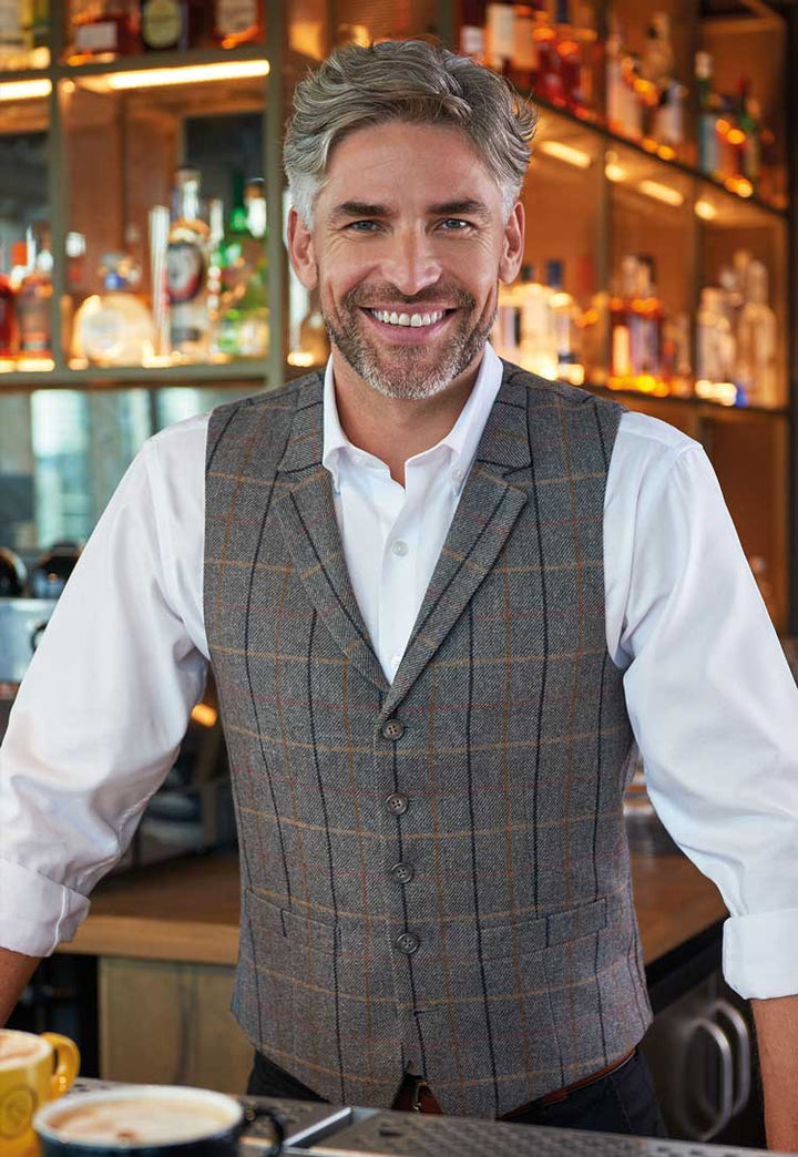 Memphis Men's Tweed Waistcoat - The Work Uniform Company