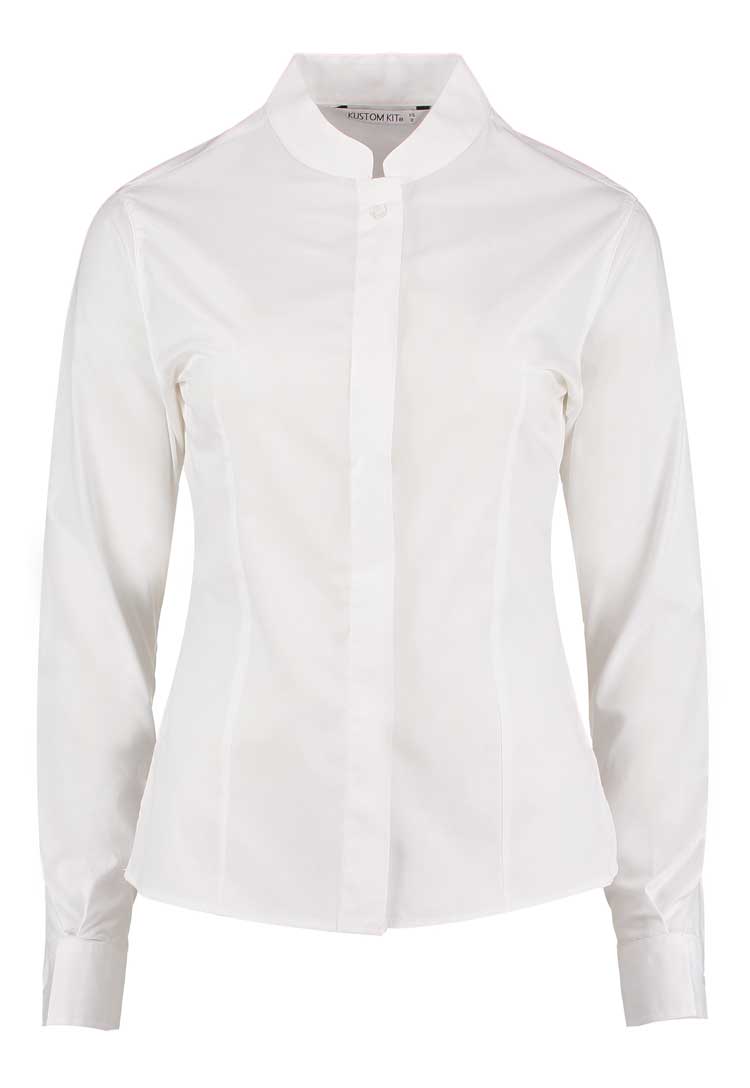 Women's Long Sleeve Mandarin Collar Shirt - The Work Uniform Company