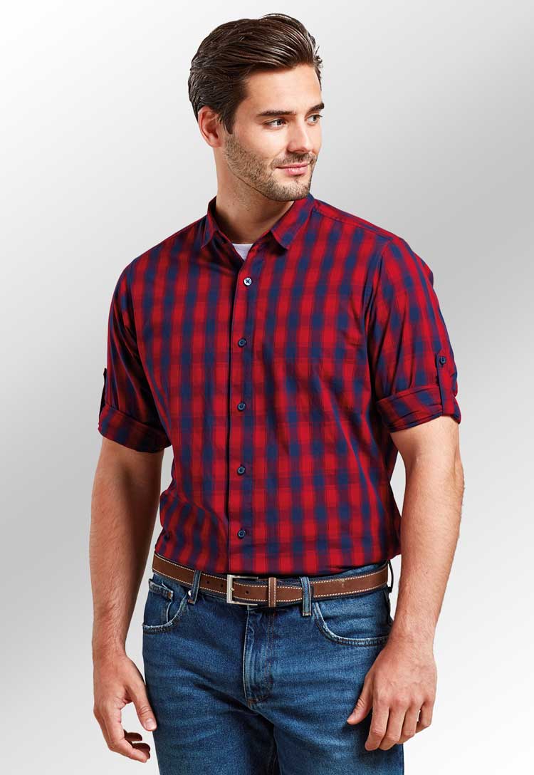 Mulligan Check Cotton Long Sleeve Shirt PR250 - The Work Uniform Company