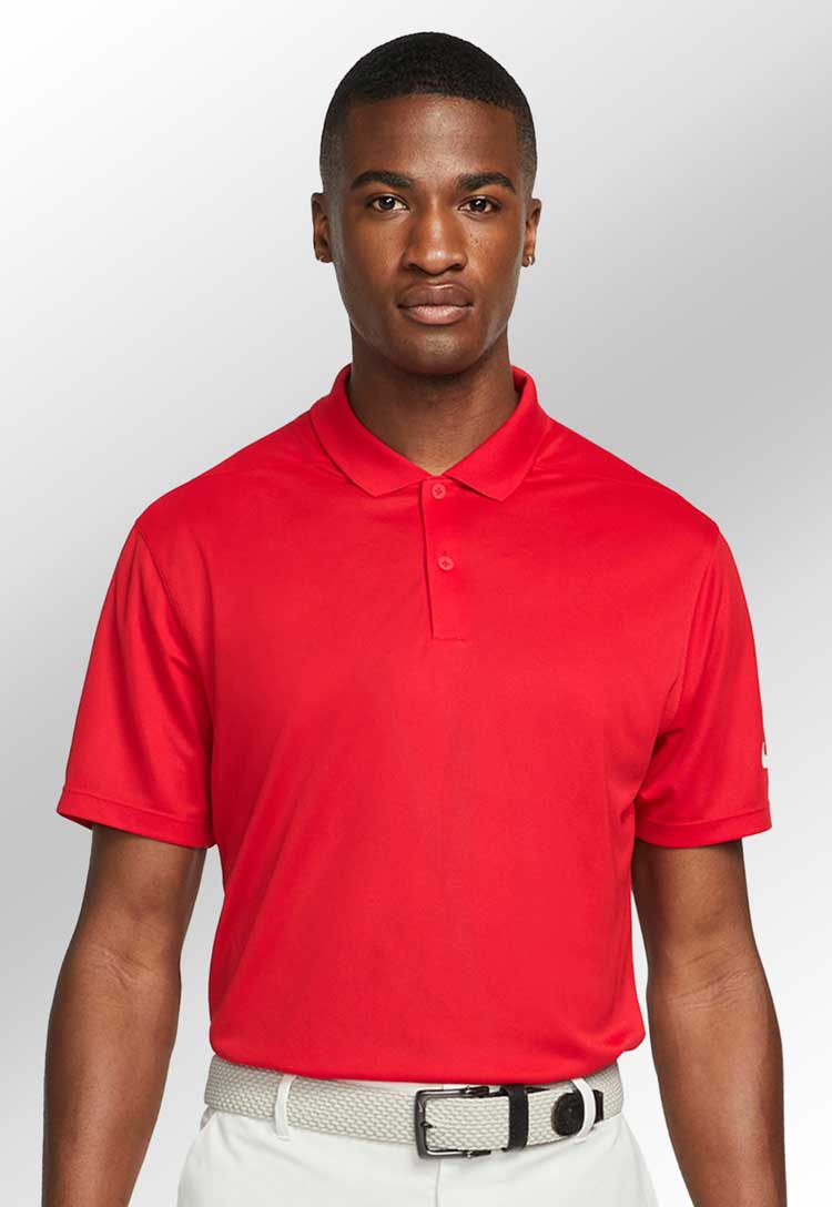 red nike golf polo shirt
