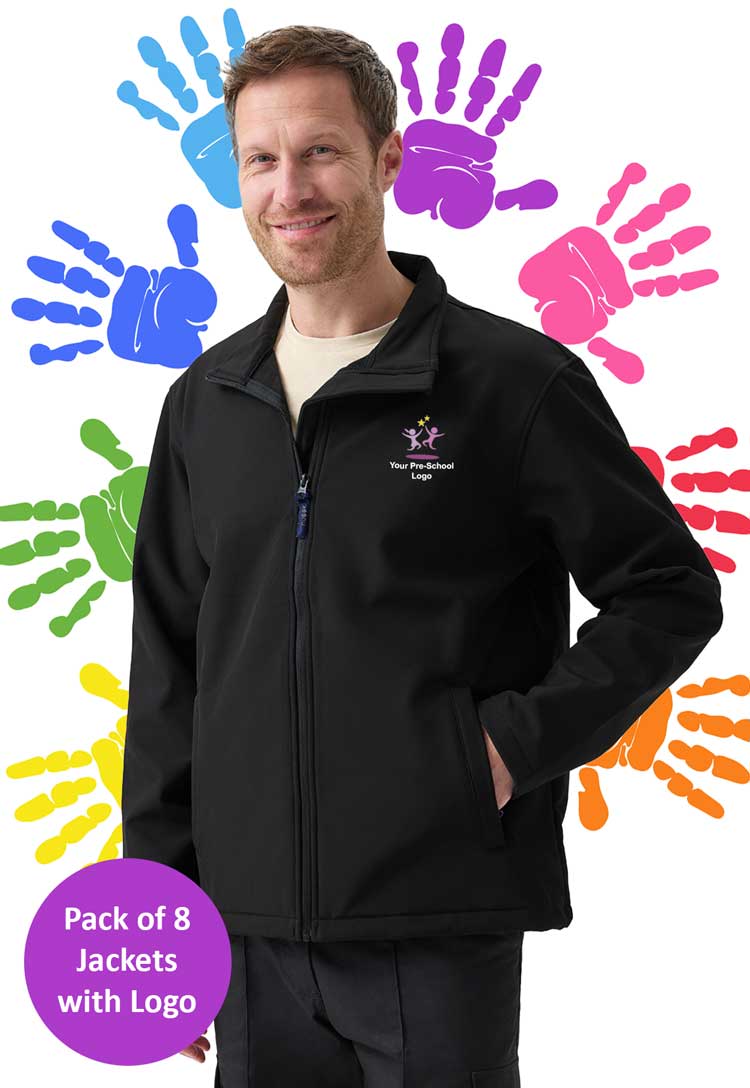 Branded Softshell Jacket Bundle for Nursery Staff (Pack of 8) - The Work Uniform Company