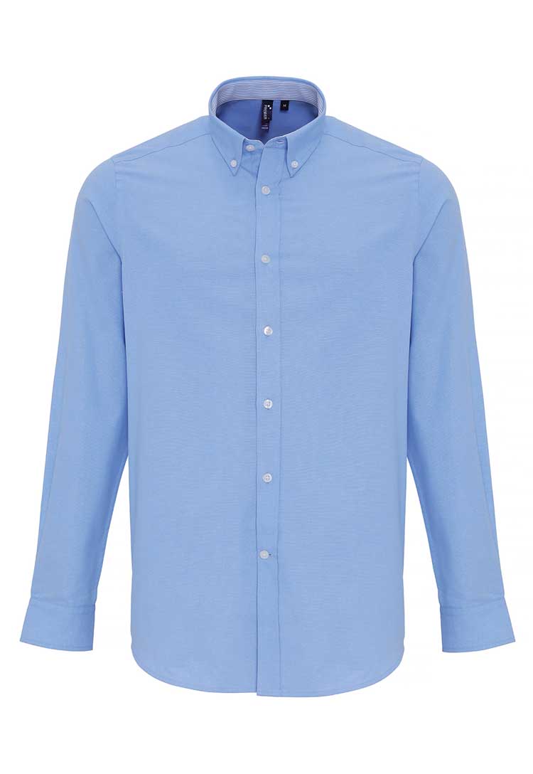 Cotton - Rich Oxford Striped Shirt - The Work Uniform Company