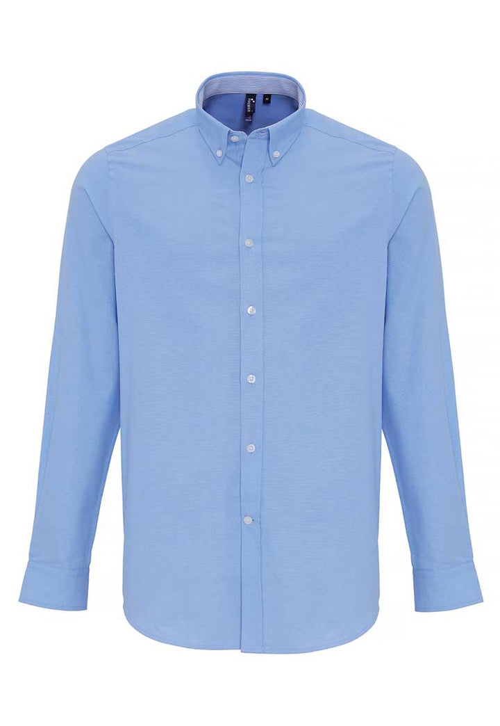 Cotton - Rich Oxford Striped Shirt - The Work Uniform Company