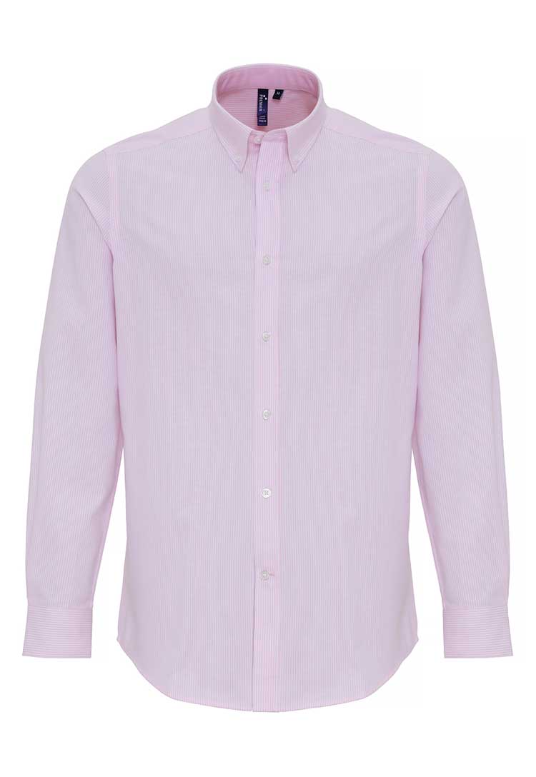 Cotton - Rich Oxford Striped Shirt - The Work Uniform Company