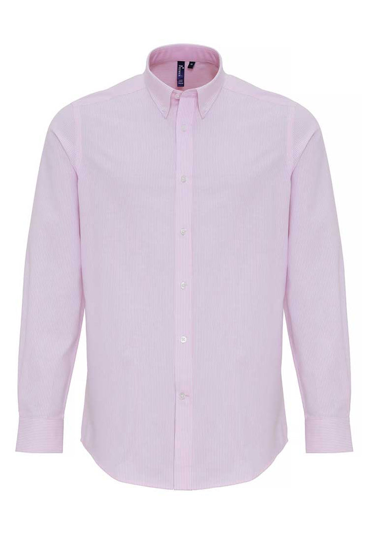 Cotton - Rich Oxford Striped Shirt - The Work Uniform Company