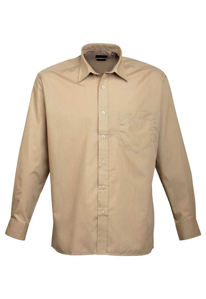 Men's Vibrant Long Sleeve Poplin Shirt - The Work Uniform Company