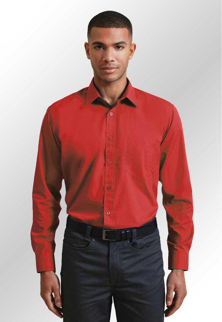 Men's Business Long Sleeve Poplin Shirt - The Work Uniform Company