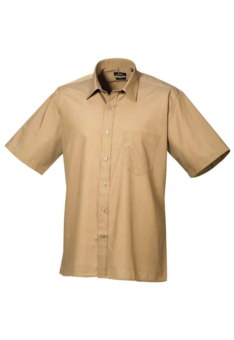 Men's Vibrant Short Sleeve Poplin Shirt - The Work Uniform Company