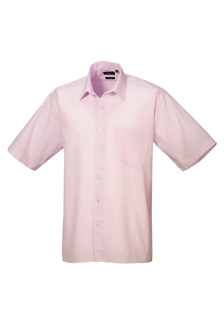 Men's Vibrant Short Sleeve Poplin Shirt - The Work Uniform Company