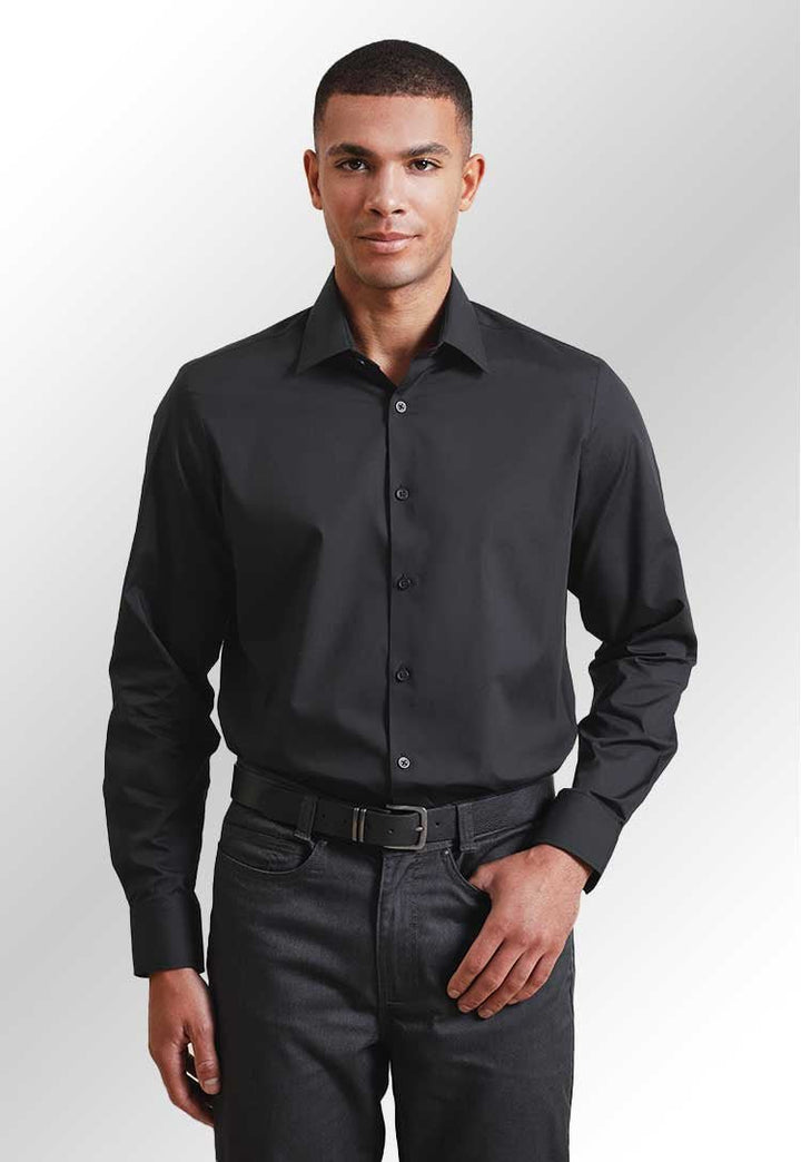 Men's Long Sleeve 'Recyclight' Poplin Shirt - The Work Uniform Company