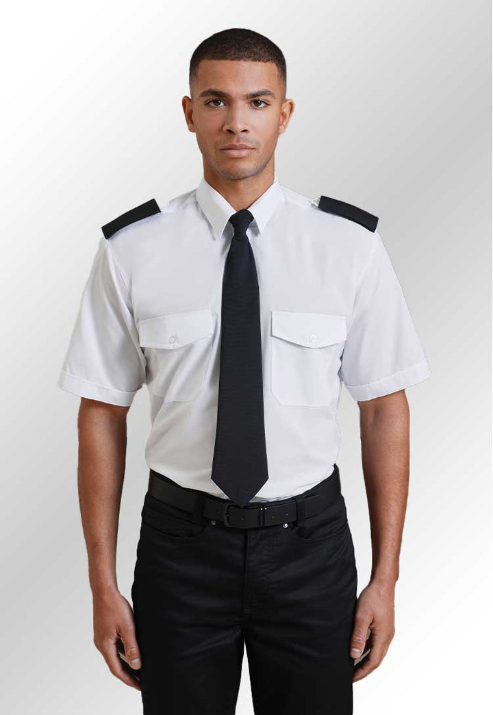 Men's Short Sleeve Pilot Shirt - The Work Uniform Company