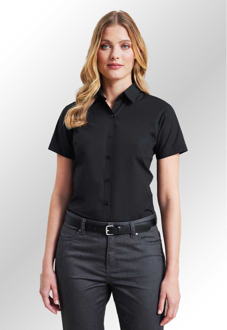 Women's Supreme Poplin Short Sleeve Shirt - The Work Uniform Company