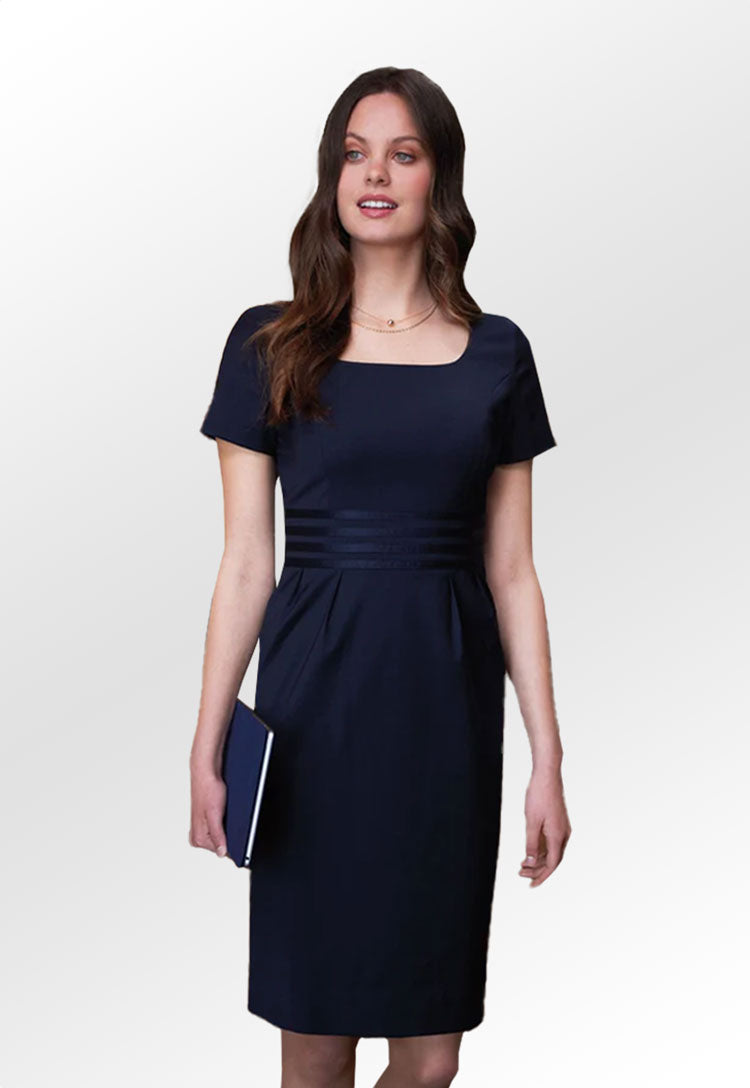 Clip of Model Wearing the Bordeaux Dress 2347 in Black