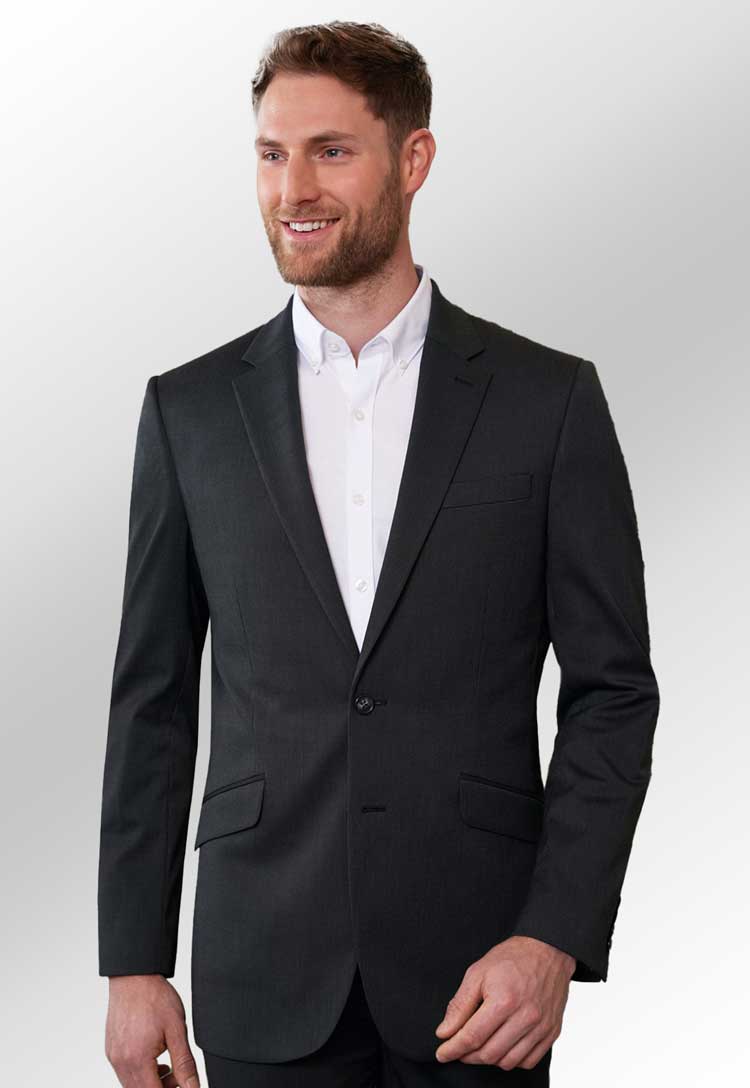 Clip of Model Wearing the Phoenix Tailored Fit Jacket 3552 in Navy