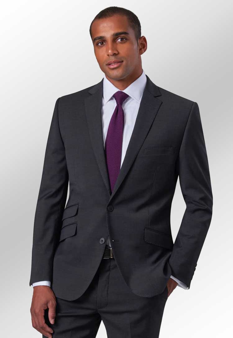 Clip of Model Wearing Cassino Slim Fit Jacket 5985 in Charcoal