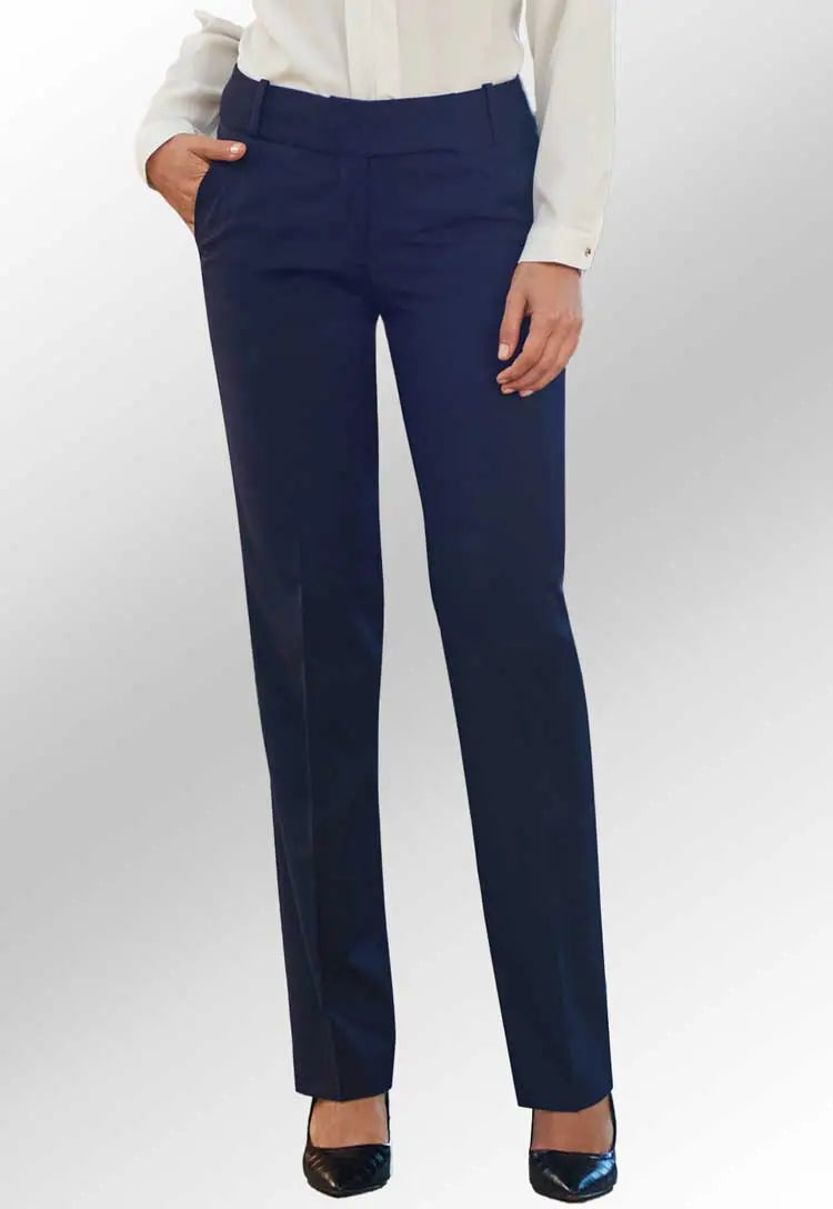 Clip of Model Wearing Genoa Tailored Leg Trouser
2234 in Navy
