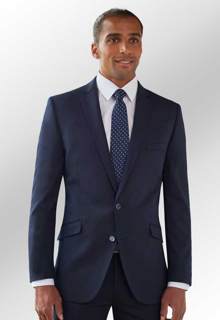 Clip of Model Wearing Holbeck Slim Fit Jacket 3500 in Navy
