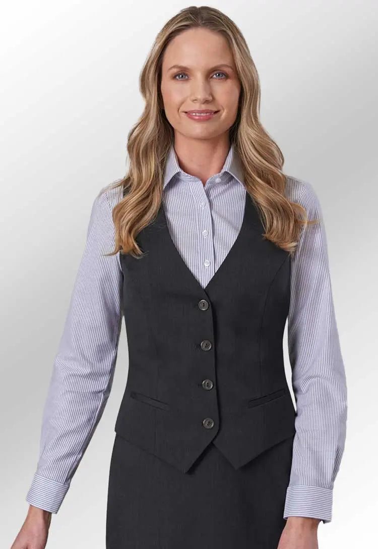 Clip of Model Wearing the Waldorf Ladies Waistcoat 2260 in Charcoal