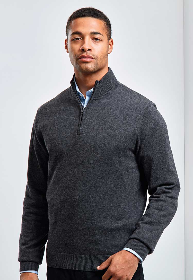 ¼ Zip Knitted Sweater - The Work Uniform Company