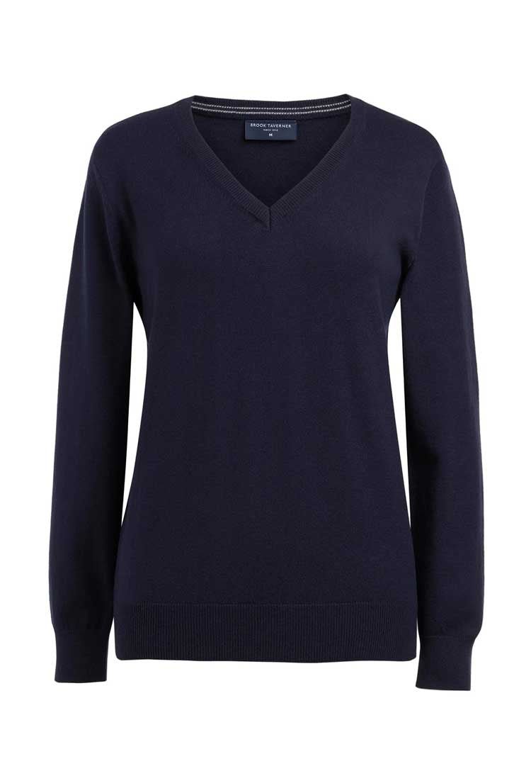 Riga Merino Wool V Neck Jumper - The Work Uniform Company