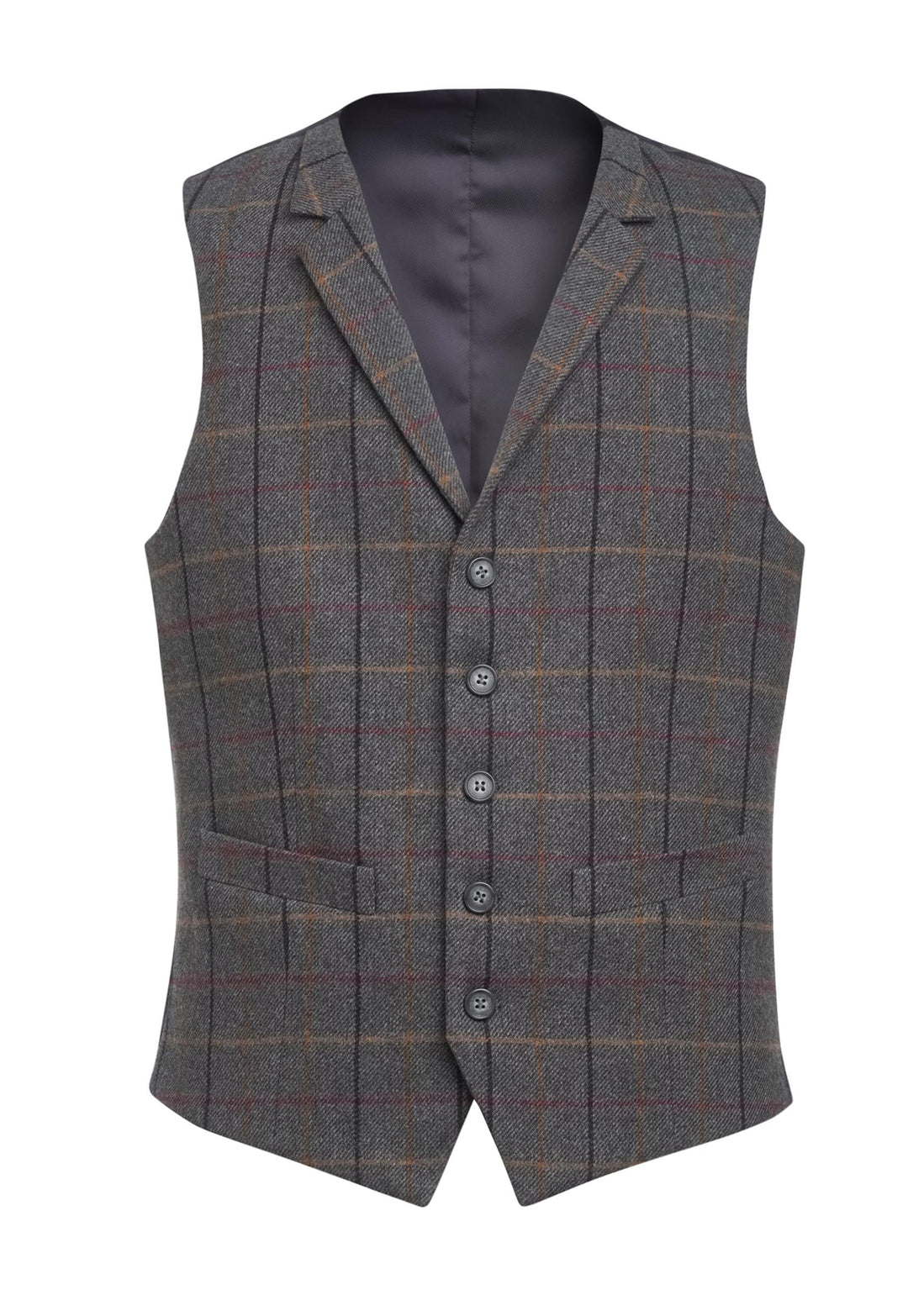 Rockwood Men's Satin Back Tweed Waistcoat - The Work Uniform Company