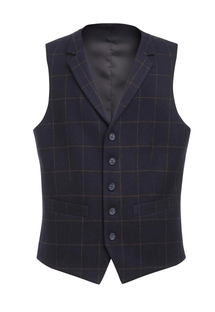Rockwood Men's Satin Back Tweed Waistcoat - The Work Uniform Company