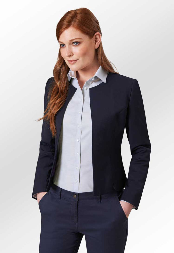 Rosa Collarless Jacket - The Work Uniform Company