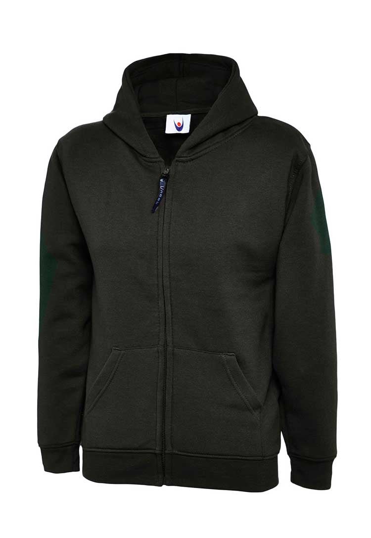 School Uniform Full Zip Hooded Sweatshirt with School Logo* - The Work Uniform Company