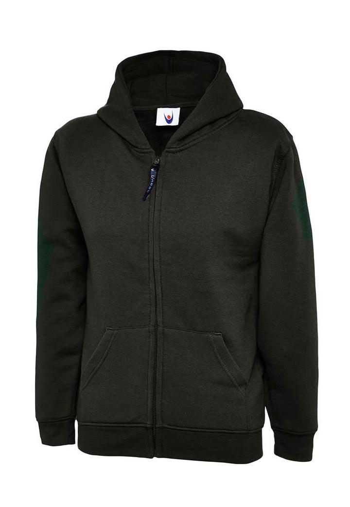 School Uniform Full Zip Hooded Sweatshirt with School Logo* - The Work Uniform Company