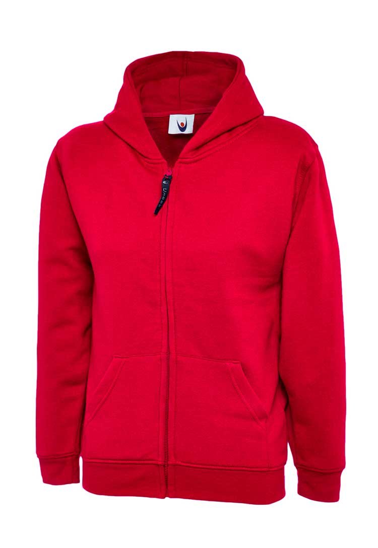 School Uniform Full Zip Hooded Sweatshirt with School Logo* - The Work Uniform Company