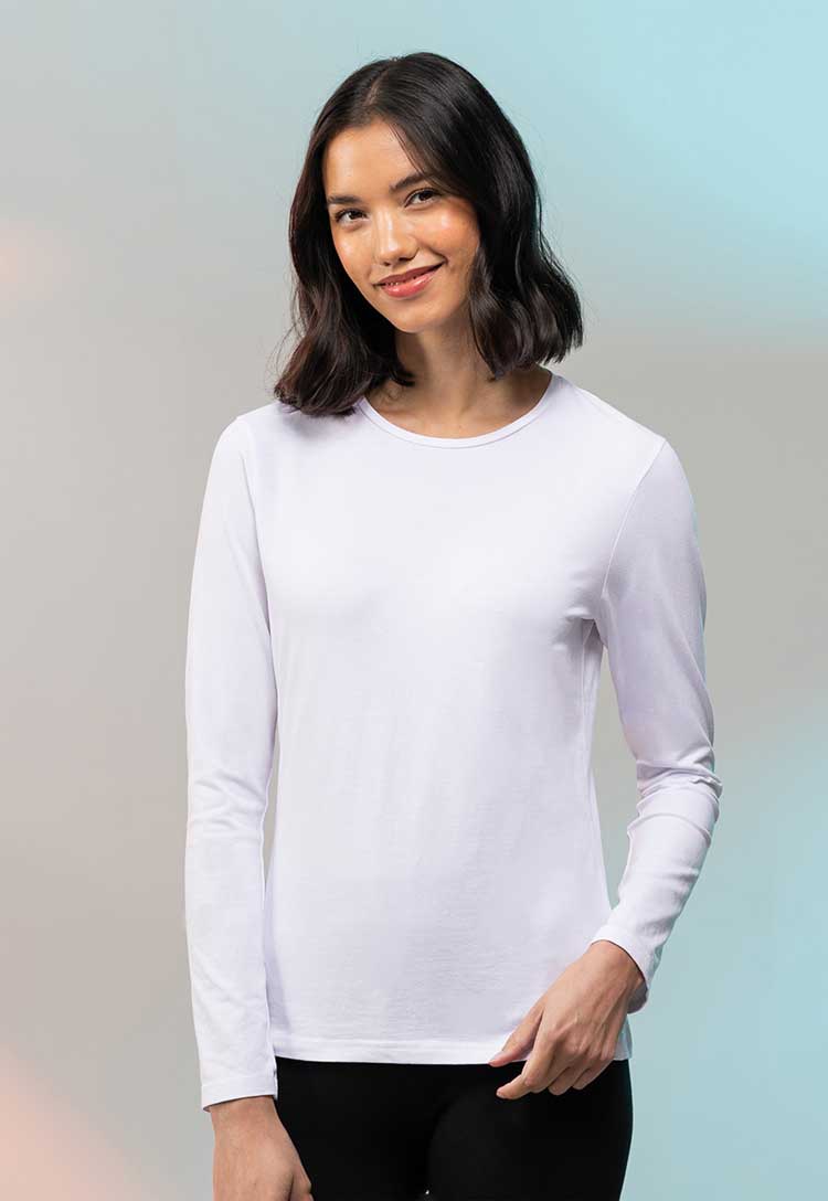 Women's Long Sleeve Stretch T-Shirt – The Work Uniform Company
