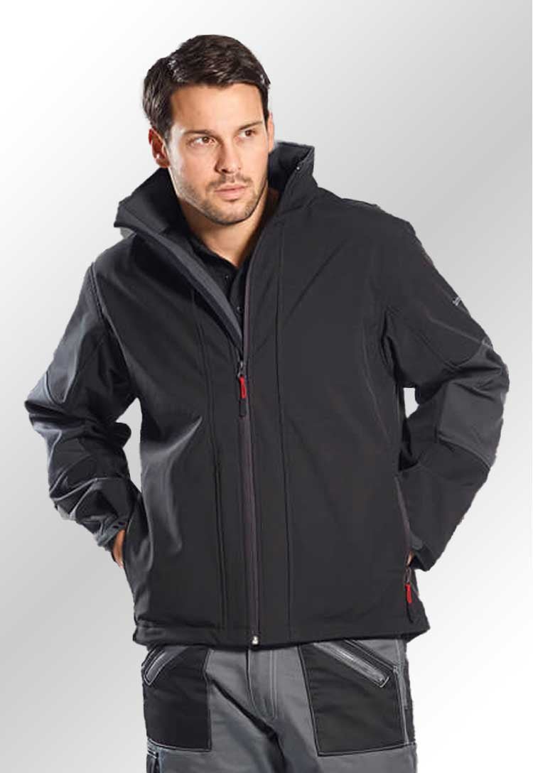 Softshell Jacket With Hood TK53 - The Work Uniform Company